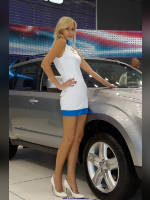 photo from the publication "MMAS-10. Subaru.", author Эдуард@fotovzglyad, Tags: [exhibitions, Moscow International Motor Show, Moscow, car, Russia, events of 2010, naked legs, dress very short (mini-dress), dress fitting, tight, slinky, events, Alla Povashevich, Subaru girls, car show]