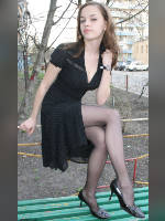 photo from the publication "Fashion legs style", author anastasi222, Tags: [pantyhose (tights) black, shoes black, heels, cleavage, black dress, Ukraine, outdoor, Staged photography, sitting legs crossed, Europe]