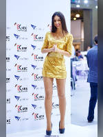 photo from the publication "Batimat Russia - 15. Alexandra.", author Эдуард@fotovzglyad, Tags: [exhibitions, pantyhose (tights) skin color, shoes black, golden dress, dress, dress very short (mini-dress), high heels, events, pantyhose (tights) sheer, transparent, Alexandra (Sasha) Moiseeva, events of 2015, ]